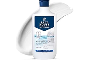 ‎SALTHOUSE Salthouse Totes Meer Therapie Körperlotion, spendet intensive Feuchtigkeit, stabilisiert die Barrierefunktion der Haut, mit Urea, Panthenol, Vitamin E und Q10, 250ml