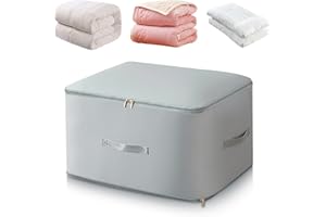 WILLONG Ultra Space Saving Self Compression Organizer,Quilt Compression Storage Bags,Storage Bag for Duvet and Clothes(Grey,L)