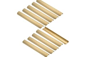 MARGUERASW Poignée Invisible Dorée, 10 pièce Poignée Dorée Poignée de Meuble Dorée Poignee de Meuble Invisible entraxe 200mm