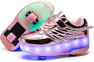 KIMIGIA Unisex Ragazzi e Ragazze LED Scarpe con Rotelle Automatiche Skate Formatori Sportive Ginnastica Lampeggiante Outdoor Multisport Running Sneaker Halloween Natale Compleanno
