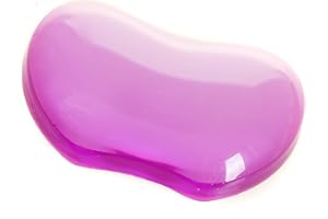 TUKA-I-AKUT TUKA Reposamuñecas Ergonómico Extra Grande de Gel Cristales, Transparente y Suave, Flexible Multiusos, Almohadilla de Muñeca, Púrpura, TKC5111