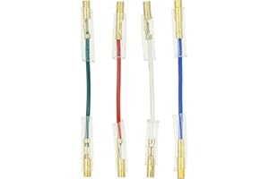 THAKKER HLW-01G - 4 kolorowe kable Headshell | Kable z czystej miedzi | Beztlenowe (6N-OFC: 99.9999%) | Poz³acane koñcówki kabli | D³ugo¶æ 40mm