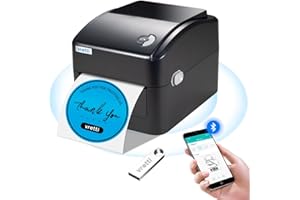 vretti Stampante per etichette termiche Bluetooth, senza fili 4 x 6 per imballaggi di spedizione, stampa termica compatibile con Ebay, Amazon, USPS, Shopify, Android, iPhone e Windows