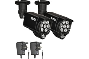 Tonton IR Illuminator 850nm Wide Angle 8-LEDs 90 Degree, 30M(100Ft) IR Infrared Flood Light for CCTV Security Cameras, Outdoor&Indoor Use, IP66 Waterproof Metal Housing, 3M Power Supply Cable
