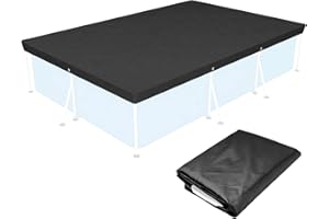 PEESHON Fundas para Piscinas, Cubierta Piscina Rectangularde 400 * 211cm, Cubierta de Protección para Piscinas, Cubierta de Piscina Plegable a Prueba de Agua Y Tierra（Negro）
