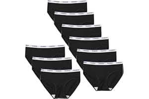 Aorine Girls Knickers Cotton Soft Briefs Mid Waist Underwear Panties Teen Underwear Multicolor Underpants for 7-18 Years, Pack of 9