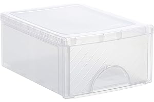 Rotho Scatola frontale piccola cassettiera 1 spinta, plastica (PP) senza BPA, trasparente, piccola (35 x 26 x 14 cm), non applicabile