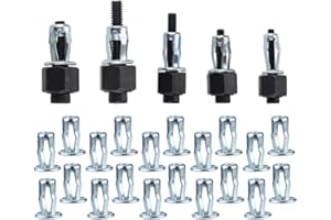 FUBESK Juego de 20 tuercas de remache de pétalos, abrazadera de expansión de aleación, kit de remaches de pétalos, tuercas de bloqueo manual (M4/M5/M6/M8 (M5)