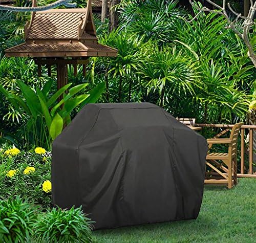 BBQ Cover 67" Inches Durable Barbecue Gas Grills Waterproof Covers Rainproof Barbeque Protection Accessories for Weber Garden Patio Outdoors with Carry Bag ELR XL Extra Large Size Black