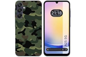 Tumundosmartphone Cover in silicone per Samsung Galaxy A25 5G motivo mimetico disegni