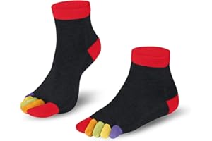 Knitido Rainbows, krótkie skarpety z kolorowymi palcami, 95% bawełna