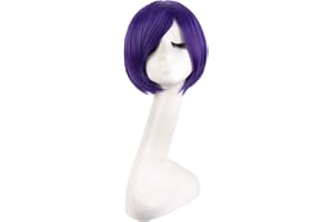 MapofBeauty 30cm/ 12 pulgada corto Paragraph de cosplay Pelucas (oscuro púrpura)