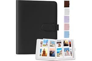DUNSOO Album Photo 256 Pochettes pour Film 3 Pouces, Mini Album Photo pour Fujifilm Instax Mini 7s 8 8+ 9 11 25 26 50s 70 90 Film/Papier Photo Polaroid Zink/Polaroid/Appareil Photo instantané Kodak