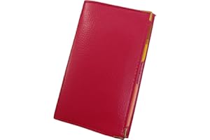 GWENMODE Etui Porte Carte Grise et Assurance en Cuir de Vachette - Pochette Pratique et Élégant - Dimensions Optimales pour Papier d'Identité Française Idéal pour Protéger Vos papiers Moto Auto (Rose)
