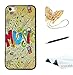 Produktbild iPhone SE Hülle, iPhone 5S Handyhülle, TOUCASA® Niedlicher Cartoon Muster Design Weiche TPU Silikon Zurück Gummi Stoßstange Schutzhülle für iPhone 5S/iPhone SE/iPhone 5 + Frei Touch Stylus Pen & Staubsteck-Dynamische Musik