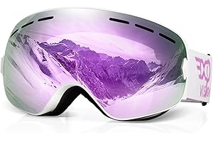 EXP VISION Snowboard Skibrille für Herren Damen Jugend, 100% UV400 Schutz Anti Beschlag über der Brille Winter Schneebrille m