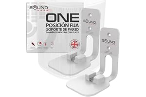 Sound bass 2 x One, One Gen 2, One SL & Play:1 Soporte de Montaje en Pared, Paquete Doble, Blanco, Compatible con los Altavoces Sonos One, One Gen 2, One SL & PLAY1, diseñado en el Reino Unido
