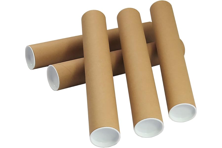 Globe Packaging 25 x A3 QUALITY POSTAL TUBES POSTER 330mm x 50mm ROLLS + END CAPS