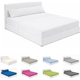 SABANALIA Hotel Hotel Bed Sheets 105 x 190 cm 50% Cotton 50% Polyester | 3-piece bedding set: top 180 x 270, bottom sheet 105
