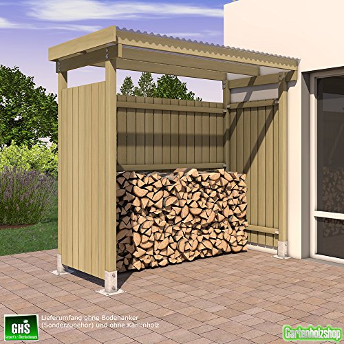 Unterstand 2,50×1,25 mit 3-seitger Bekleidung - 2