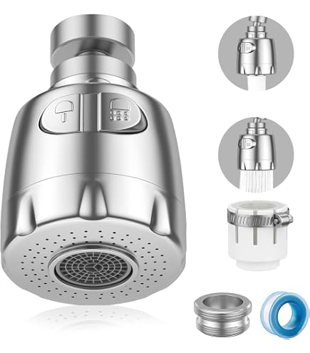 Rubinetto LED Colorato - 2 Pezzi Con Adattatore, Cambio Colori Automatico Con Flusso Acqua