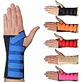 Solace Bracing Cool-Flow Max Wrist Support (6 Colours) - #1 British Made & NHS Supplied Advanced Wrist Brace Splint for Carpal Tunnel, Arthritis, Tendonitis, RSI, Fractures & More - Blue, M, Left