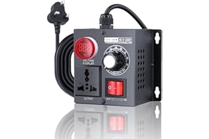 FULKUED Voltage Regulator, 5000W AC 220V Electronic Voltage Regulator, SCR High Precision Adjustable Single Phrase Motor Speed Controller with LED Display for Electrical Equipment in Households