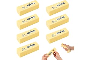 Lyreh Butter Squeeze Toy, Butter Stick Toys Slow Growth Relax PU Material for Office School Anxiety Relief and Decompression (Light Yellow)