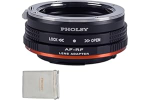 PHOLSY Manuelle Bague d'adaptation pour Objectifs: Compatible avec Les Objectifs Sony A (Minolta AF) et Les Boîtiers Appareils Photo Canon RF (EOS R-Type), Sony A vers RF