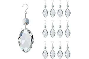 Goldenhaitai 12 acchiappasole di cristallo, lampadario a forma di prismi per finestre, produttori di arcobaleno, decorazione per la casa