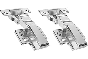 AOLISHENG 35mm Soft Close Kitchen Cupboard Cabinet Hinges Door Hinges, Full Overlay 100 Degree Wardrobe Hinges with Screws, 2 Pcs(1 Pair)