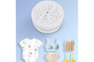 TEMU-SC Portable Mini Turbo Washer, Portable washing machine, Mini washing machine, Small washing machine for Underwear, Sock, Baby Clothes, Travel, Camping, RV, Dorm, Home