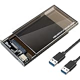 EasyULT Boîtier Externe 2.5 Pouces Disque, USB 3.0 Boîtier Disque Dur Externe pour 2.5 Pouces SATA III II I HDD SSD 7mm 9.5mm