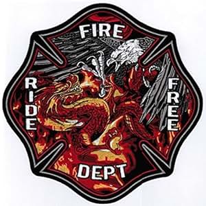 Knight Fire Department Firefighter Firefighter Patch Embroidered Red