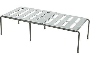 ERYUE Scaffale,Scaffale per armadietto espandibile impilabile Armadio da Cucina Ripiano per Ripiani Organizzatore per ripostigli da Cucina