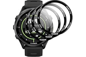 IQShield Panzer Schutz Glas Kompatibel mit Garmin Forerunner 970 47mm, HD Panzer Schutzfolie, 3D Runde Kante Displayschutz, Touch Sensitive, Blasenfest Schutzglas, Anti-Kratzer Panzerfolie - 3 Stück
