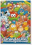 Hausaufgabenheft Grundschule: Das Grundschul-Hausaufgabenheft 2019/2020 A5 [Kunterbunte Rasselbande] + Lerntipps, spannendes Wissen, Lern- und Denkspiele! by 
