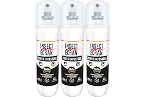 INSECT ECRAN - Anti-moustiques Zones Infestées - Efficacité 8h - Spray répulsif peau - Protection contre les piqûres de moustiques - Made in France - 3x100 ml