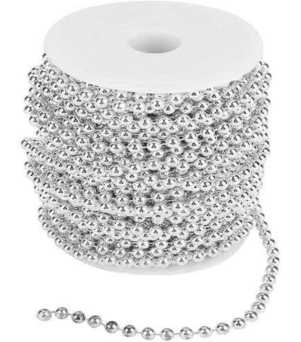 PATIKIL Coeur Perle Ficelle Perles Guirlande, 16,4 Ft Artificiel Perle Brins Bobine pour Noël Arbre Fête DIY Artisanat Accueil Mariage Décoratif