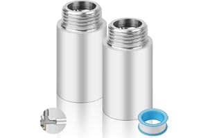 2 stycken kranförlängning 1/2 tum 50 mm rostfritt stål förlängningskoppling | Duschmunstycksförlängning, vattenanslutning förlängning för kranar, hörnventiler och duschhuvuden