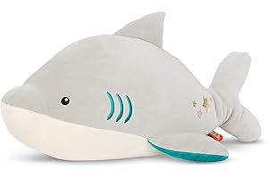 B. toys - Squalo di peluche - Animale di peluche - Squalo grigio morbido e squishy - Giocattolo oceanico lavabile per neonati, bambini, ragazzi - Squishies abbracciabili - Shark Saylor - 0 mesi +