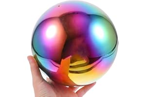 Healvian Jardin Anti-Large Boule Décoration Extérieure Ornements De Pelouse en Plein Air Décor De Pelouse Regardant Sphère Jardin Regardant Globe Sphères De Miroir De Jardin Sphère De