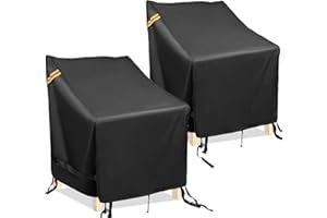 DOCEPERT Schutzhülle Gartenstühle Abdeckung,Schutzhülle für Gartenstühle 2 Stück,wasserdicht Patio Stuhl Abdeckungen