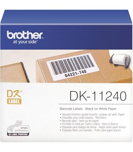 Etichette Per Spedizioni Brother DK-11241 Compatibili - Rotolo Da 200 Etichette 102x152 Mm, Carta Termica, Adesivo Permanente