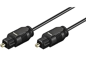 GOOBAY Câble à Fibres Optiques, Noir, 1.5m Longueur de Câble, 2.2mm Diamètre