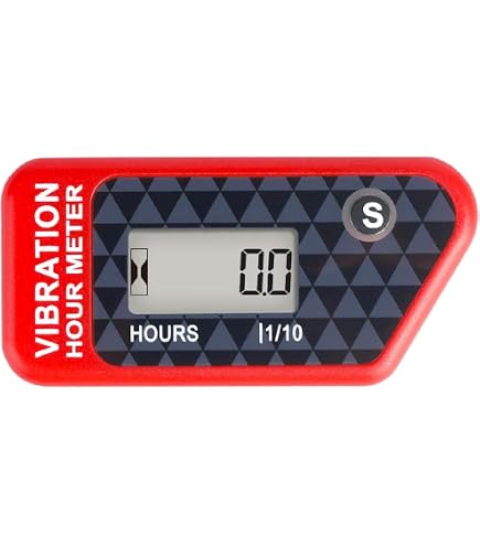 Yooreal Compteur D’Heures Inductif Numérique IP68 - Pour Tondeuse, Tracteur, Moto, UTV Et Moteurs Essence