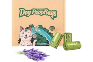 PURENV Biodégradables Sacs de Caca de Chien Extra Épais Sacs en Mélange D'amidon de Maïs, Fort Étanches (270 Sacs)