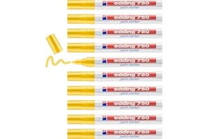 Edding 750 Bullet Tip Paint Marker Medium Yellow (Pack of 10) 750-005
