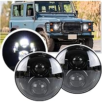 Fari LED Per Land Rover Defender - 7 Pollici Con Anello Alogeno - Abbagliante/Anabbagliante - Foto 7