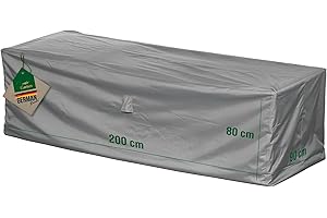 ‎MEHR GARTEN Mehr Garten Loungesofa Abdeckung 2-3 Sitzer, 200x90x80 cm, grau, Oxford 600D Gewebe, Schutzhülle Gartensofa, wasserdicht, UV-beständig und wetterfest